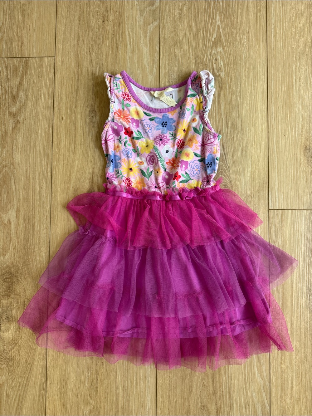 Matilda Jane Floral Bodice with Fuchsia Tulle Tutu Dress